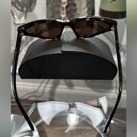 Prada cat eye PR12S sunglasses in havana brown - Picture 3 of 4